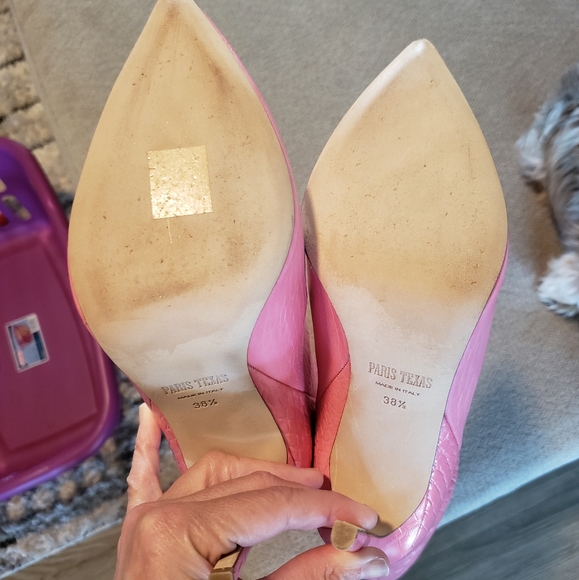 Paris Texas Croc Embossed Leather Boot in Flamingo Size 38.5 - Picture 9 of 16